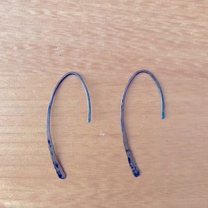 Minimalist Burnished Brass Earrings